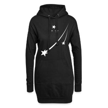 Étoiles - Sweat-shirt à capuche long Femme - noir - Devant