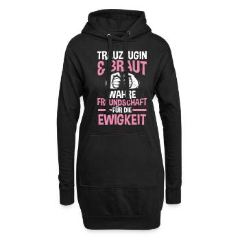 Trauzeugin - Hoodie-Kleid - Schwarz - Vorne