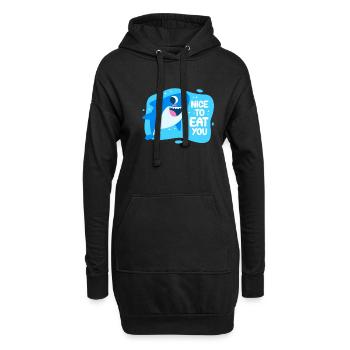 Requin - Sweat-shirt à capuche long Femme - noir - Devant