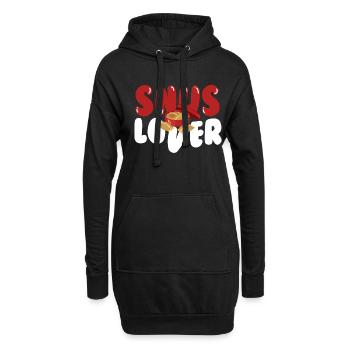 Snus Lover Tabak Nikotin - Hoodie-Kleid - Schwarz - Vorne