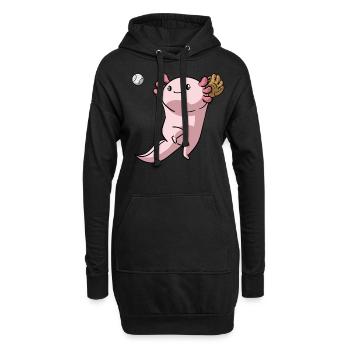 Kawaii Axolotl Pun Lustig Baseball Spieler Geschen - Hoodie-Kleid - Schwarz - Vorne