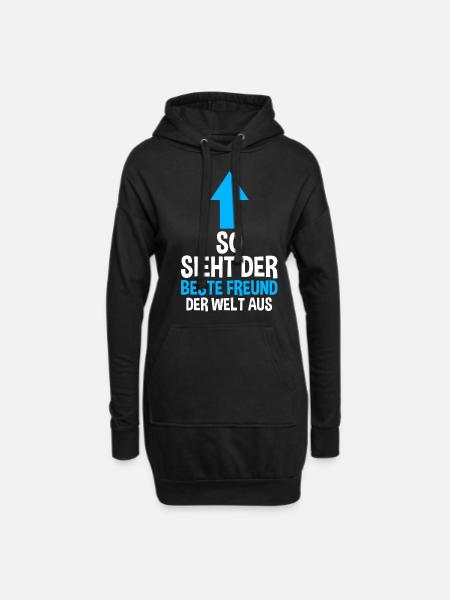 Bester Freund - Hoodie-Kleid - Schwarz