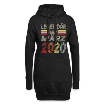 Legendär seit März 2020 - Hoodie-Kleid - Schwarz - Vorne