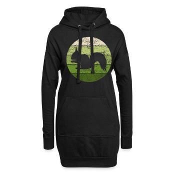 Écureuil Forest Animals Animal Lover Cadeau - Sweat-shirt à capuche long Femme - noir - Devant
