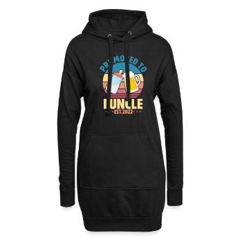 Grossesse 2022 Oncle - Sweat-shirt à capuche long Femme - noir - Devant