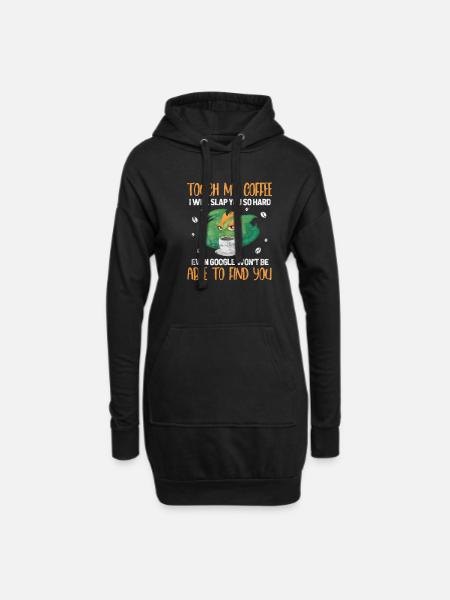 Dragon Café Dragon Caféine Dragon Cadeau - Sweat-shirt à capuche long Femme - noir