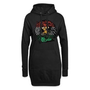 Kurdistan Löwe Kurde Kurden Kurdisch Löwenkopf - Hoodie-Kleid - Schwarz - Vorne