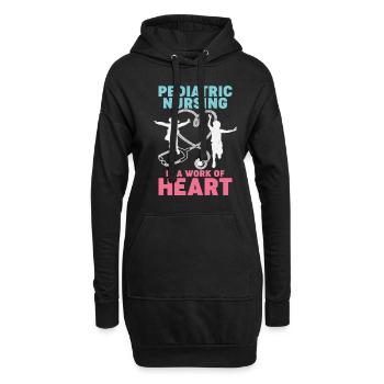 Kinderkrankenschwester Beruf Job Geschenk - Hoodie-Kleid - Schwarz - Vorne
