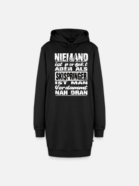 Skispringer - Hoodie-Kleid - Schwarz