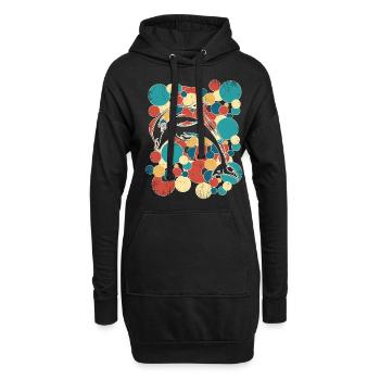 Dauphins Dauphins Mammifères marins - Sweat-shirt à capuche long Femme - noir - Devant