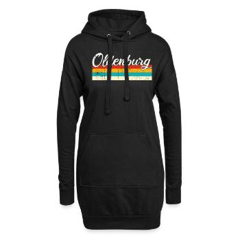 Oldenburg Rétro Vintage - Sweat-shirt à capuche long Femme - noir - Devant