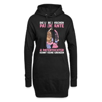 Patentochter Taufe Patenonkel Pate - Hoodie-Kleid - Schwarz - Vorne