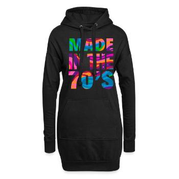 Costume de fête des années 70s Naissance - Sweat-shirt à capuche long Femme - noir - Devant