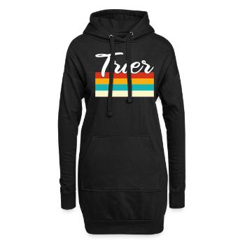 Trèves Rétro Vintage - Sweat-shirt à capuche long Femme - noir - Devant