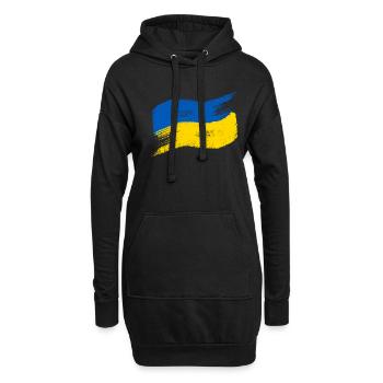 Ukraine Flagge - Hoodie-Kleid - Schwarz - Vorne