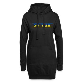 Pas de guerre - Pas de guerre - Pour la paix - Sweat-shirt à capuche long Femme - noir - Devant
