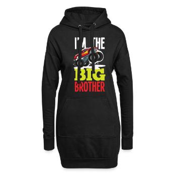 Ich Werde Großer Bruder Ich Bin Großer Bruder - Hoodie-Kleid - Schwarz - Vorne