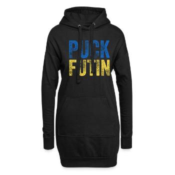 PUCK FUTIN Ukraine - Sweat-shirt à capuche long Femme - noir - Devant