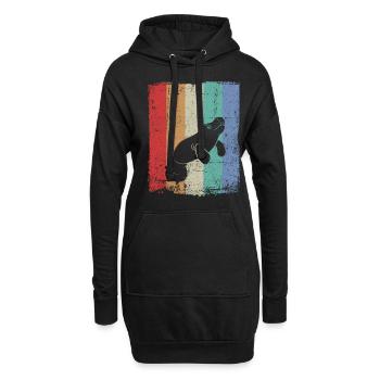 Seekühe Lustige Seekuh - Hoodie-Kleid - Schwarz - Vorne