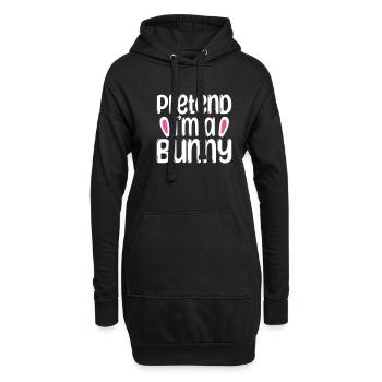 Hase Kostüm - Hoodie-Kleid - Schwarz - Vorne