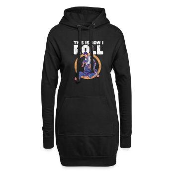 Jiu Jitsu Bjj Arts Martiaux Jiu-Jitsu Combat Cadeau - Sweat-shirt à capuche long Femme - noir - Devant