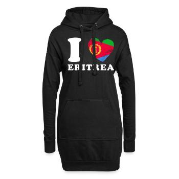 Ich liebe Eritrea - Hoodie-Kleid - Schwarz - Vorne