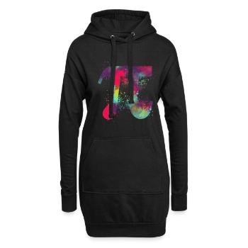 Pi Paint Pi Day Mathematic Mars 14 3 14 Math - Sweat-shirt à capuche long Femme - noir - Devant