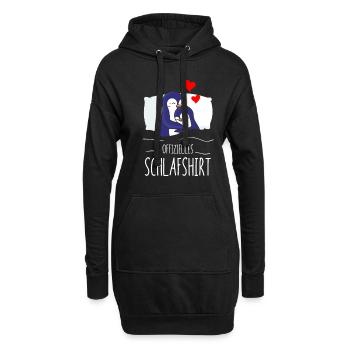 Offizielles Schlafshirt Pinguin Nachthemd Schlaf - Hoodie-Kleid - Schwarz - Vorne