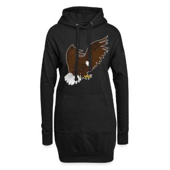 Pygargue à tête blanche - Sweat-shirt à capuche long Femme - noir - Devant