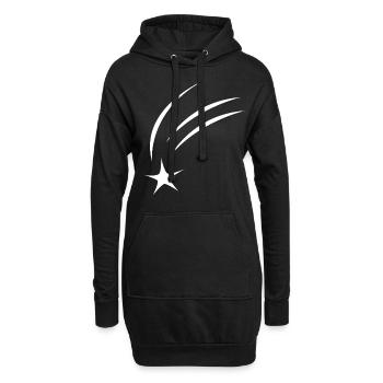 Étoile filante - Sweat-shirt à capuche long Femme - noir - Devant