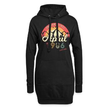 Geboren April 1986 - Hoodie-Kleid - Schwarz - Vorne