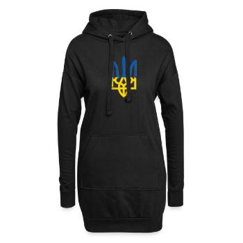 Symbole de l’Ukraine - Sweat-shirt à capuche long Femme - noir - Devant