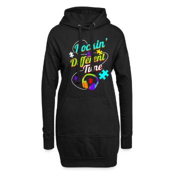 Rockin To A Different Tune Sensibilisation à l’autisme - Sweat-shirt à capuche long Femme - noir - Devant