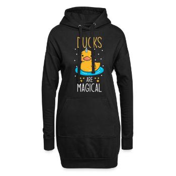 Dicton canard - Sweat-shirt à capuche long Femme - noir - Devant