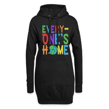 Anniversaire de conservation du Jour de la Terre de la maison de tout le monde - Sweat-shirt à capuche long Femme - noir - Devant