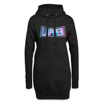Lappen Repeat Festival EDM Musik - Hoodie-Kleid - Schwarz - Vorne