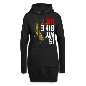 Dirt Bike - Hoodie-Kleid - Schwarz - Vorne