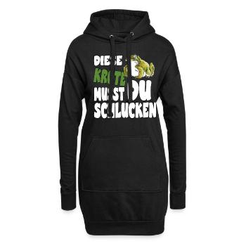 Diese Kröte musst du schlucken für eine Kröten - Hoodie-Kleid - Schwarz - Vorne