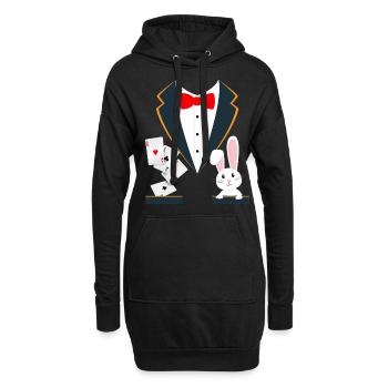 Zauberer Kostüm Zauberer - Hoodie-Kleid - Schwarz - Vorne