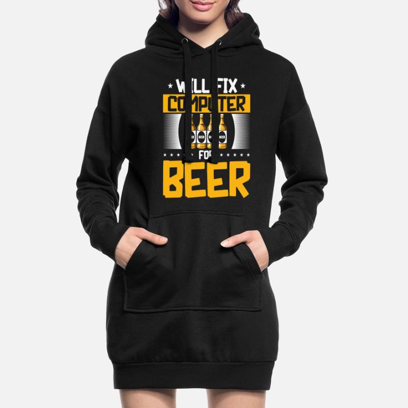 Will Fix Computer Beer Programmierer IT Support Hoodie-Kleid