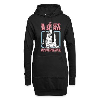 Basset Hound Chiens | Cadeau de propriétaire de chien - Sweat-shirt à capuche long Femme - noir - Devant
