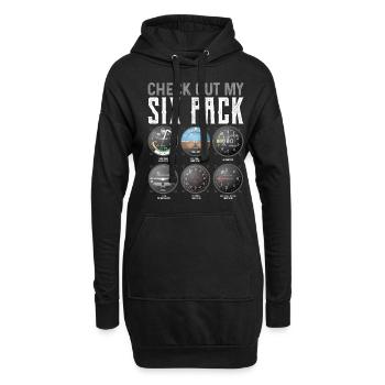 Pilote d’avion volant Cadeau d’aéroport - Sweat-shirt à capuche long Femme - noir - Devant