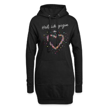 Heilpädagogin Mit Herz Sonderschule - Hoodie-Kleid - Schwarz - Vorne