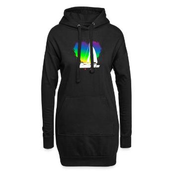 Gay Trimaran Owner - Homosexual Rainbow Flag Editi - Hoodie-Kleid - Schwarz - Vorne