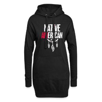 Indien - Sweat-shirt à capuche long Femme - noir - Devant