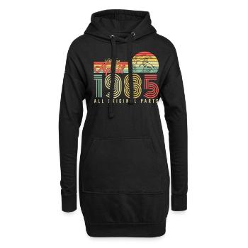 Geboren April 1985 - Hoodie-Kleid - Schwarz - Vorne