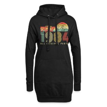 Geboren April 1984 - Hoodie-Kleid - Schwarz - Vorne
