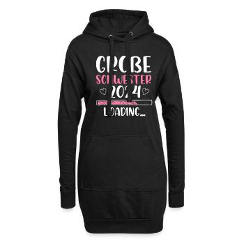 Große Schwester 2024 - Hoodie-Kleid - Schwarz - Vorne