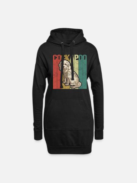 Cockapoo Hunde | Cockerpoo Spoodle Geschenk - Hoodie-Kleid - Schwarz