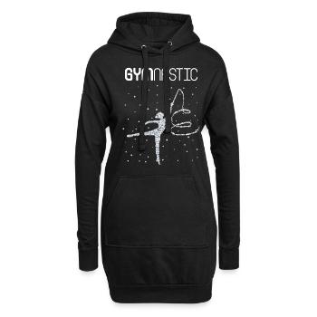 Gymnastique rythmique Gymnastique Gymnastique au sol - Sweat-shirt à capuche long Femme - noir - Devant